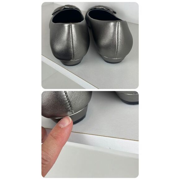 Ann Taylor LOFT Bow Accent Micro Wedge Flats 6 - Picture 6 of 16